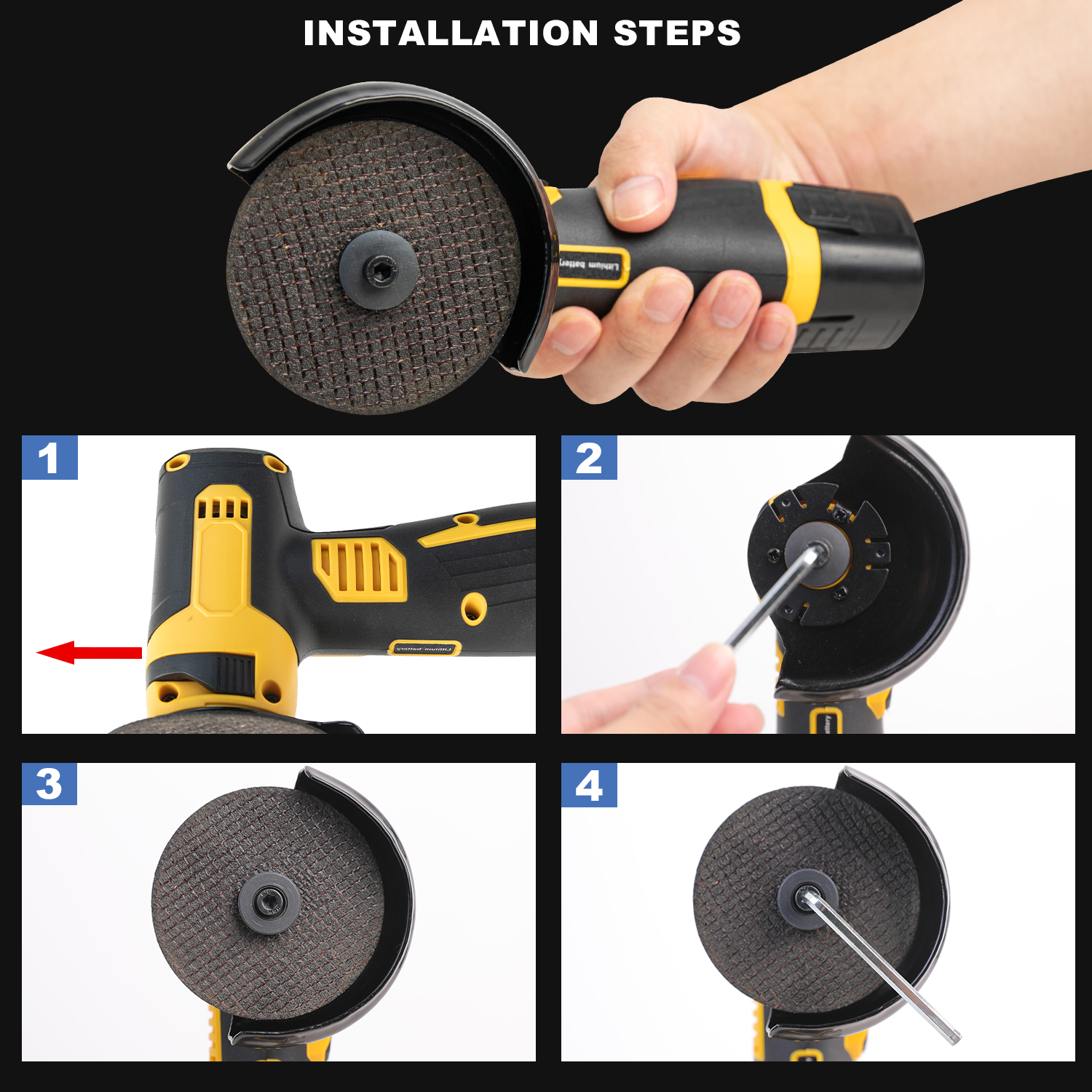 12V Mini Angle Grinder Rechargeable Grinding Tool Polishing Grinding Machine — foto 5