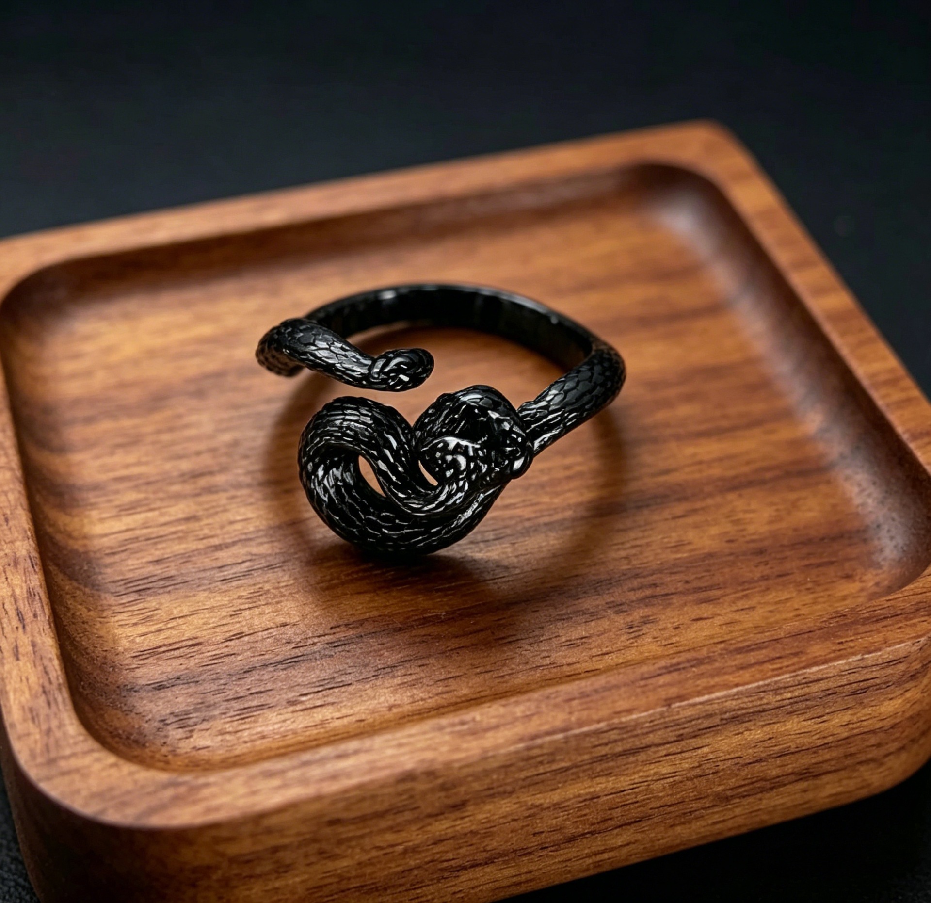 Men's Domineering Skull & Dragon Ring, Retro Punk Single Band, Personalized Fashion Male Finger Jewelry