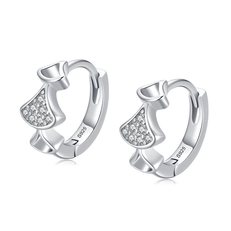 S925 Sterling Silver Statement Scalloped Earrings