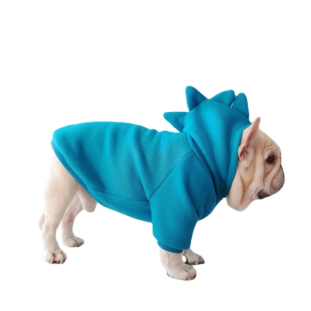 Pet Apparel Fleece Solid Color Hoodie Blue - Shop at LoveMi