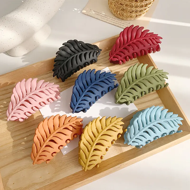 Version of Leaf Hairpin Frosted Catch Clip Ball Head
