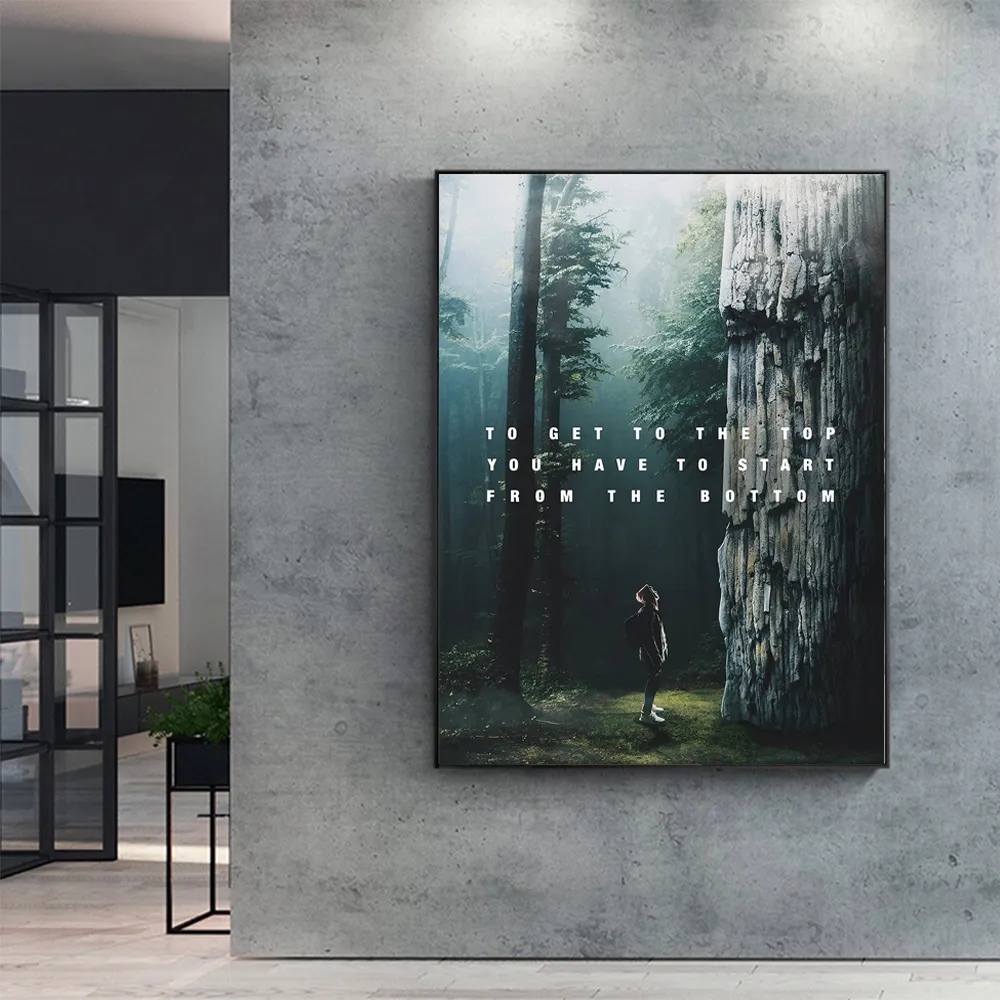 Modern Wall Decor Canvas Inspirational Quotes Painting Wall Art Poster Hit – image 3