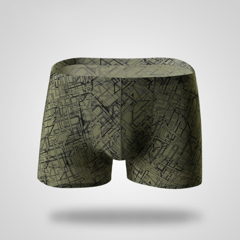Men's Ice Silk Panties Mid-waist Boxers Breathable Underpants