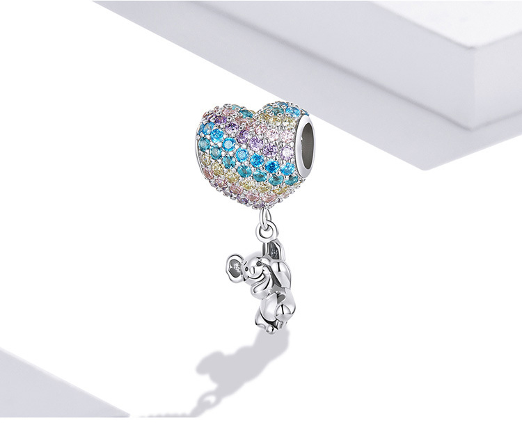Fashion Love Balloon Little Koala Silver Pendant