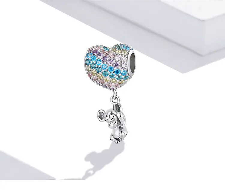 Fashion Love Balloon Little Koala Silver Pendant
