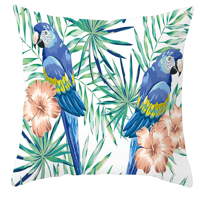 Title 9, Housse de coussin perroquet oiseau plantes trop...