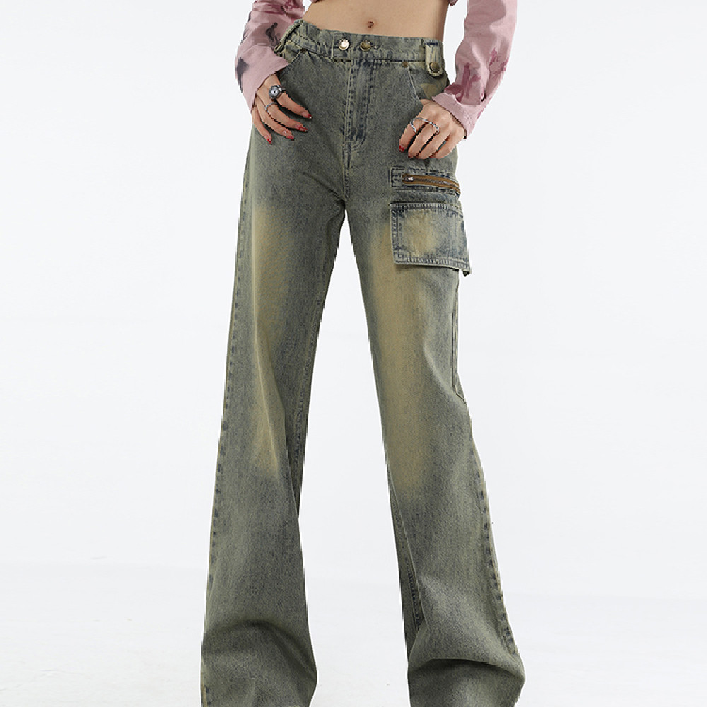 Title 3, Damen Jeans im Vintage-Stil in Blau