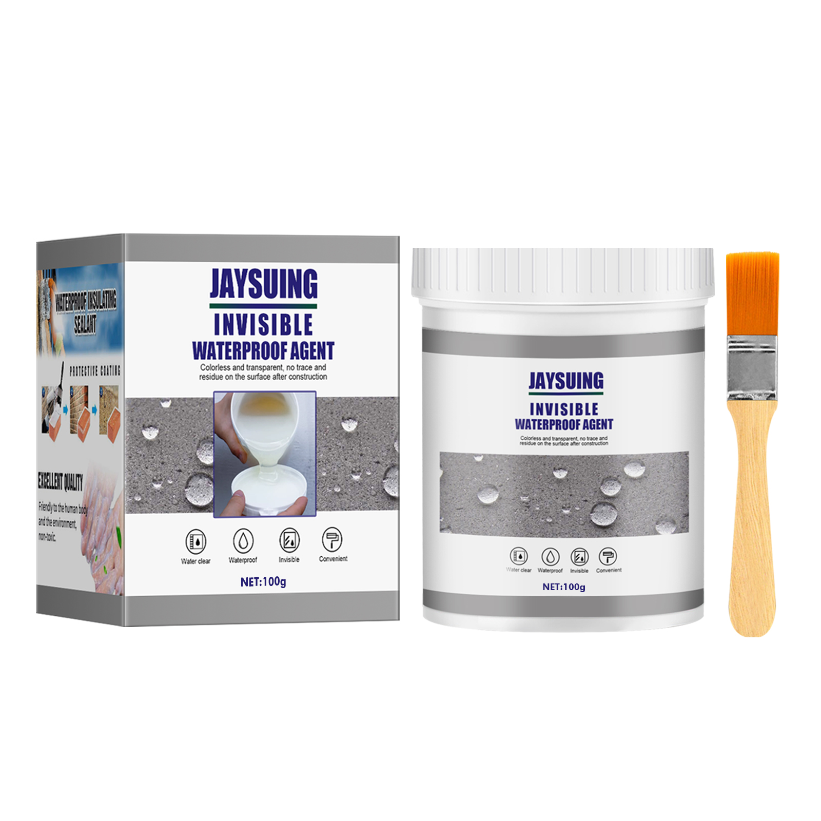 Transparent Waterproof Adhesive 300g Plus Brush  1bottle