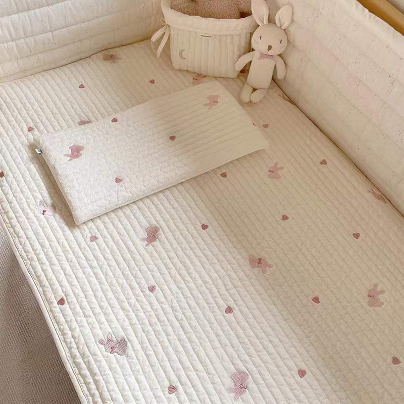 Baby Cotton Embroidery Breathable Pillow Anti-spitting Milk Anti-mite — image 1