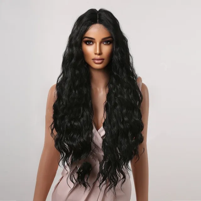 Domestic Silk High Temperature Silk Wig Woman With Long Curly Hair In The Middle Hc11034 - Shop at LoveMi