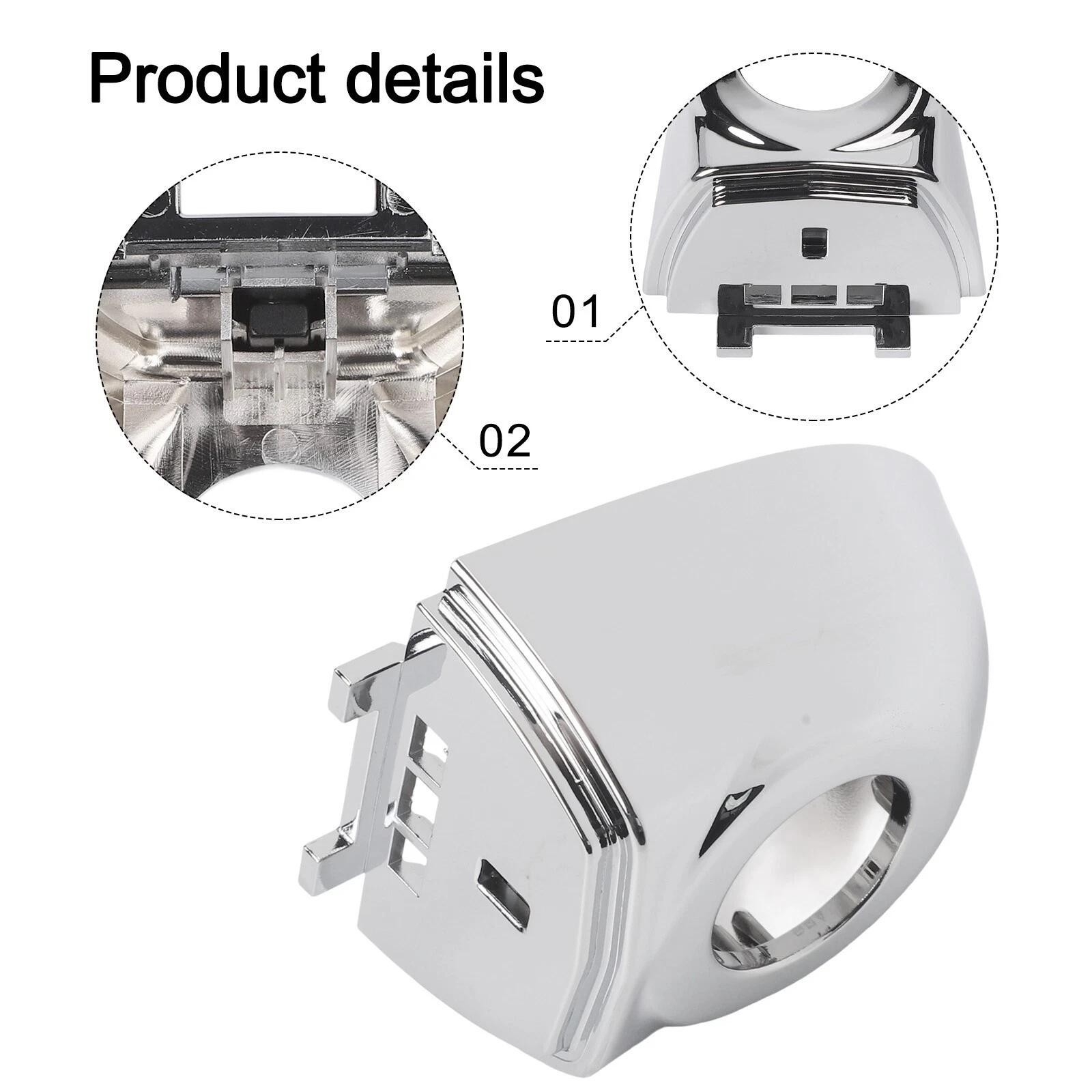 Chrome Front Outer Door Handle Cap Cover Fits For Fiat 500X - 735607049 — image 3