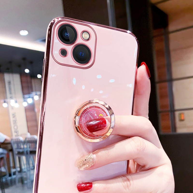 Creative Clock Finger Ring Bracket Protection Plating Anti-drop Silicone Protective Case - Image 6