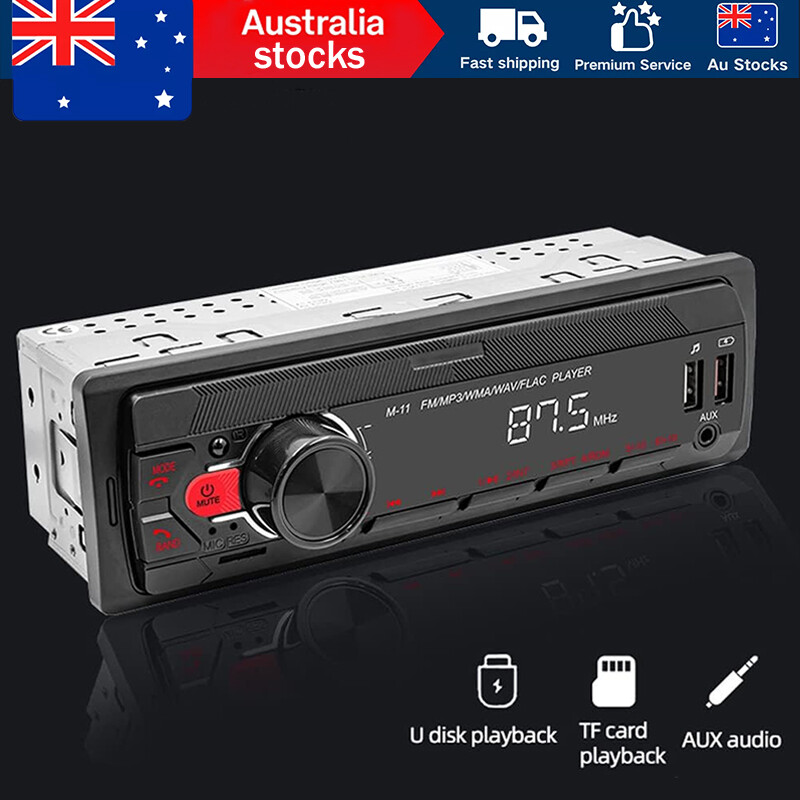 Single Din Car Stereo Radio Bluetooth MP3 Player In Dash Head Unit FM USB AUX SD 12