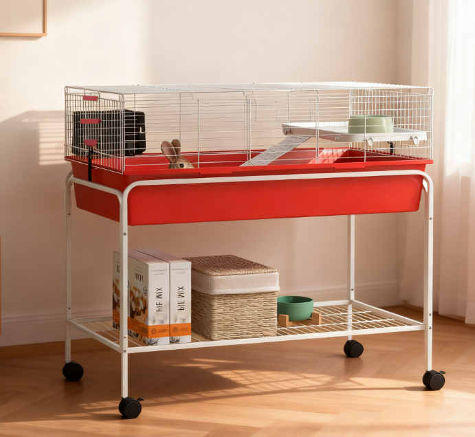 Two-Story Small Animal Cage Removable From Stand