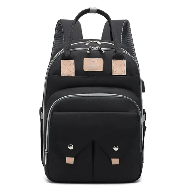 Large capacity Backpack Mother Backpack Bao Ma Outing Bag Black - Shop at LoveMi