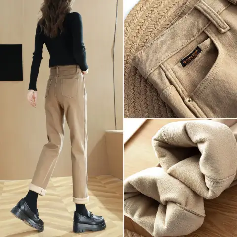 Plush Jeans for Women in Winter