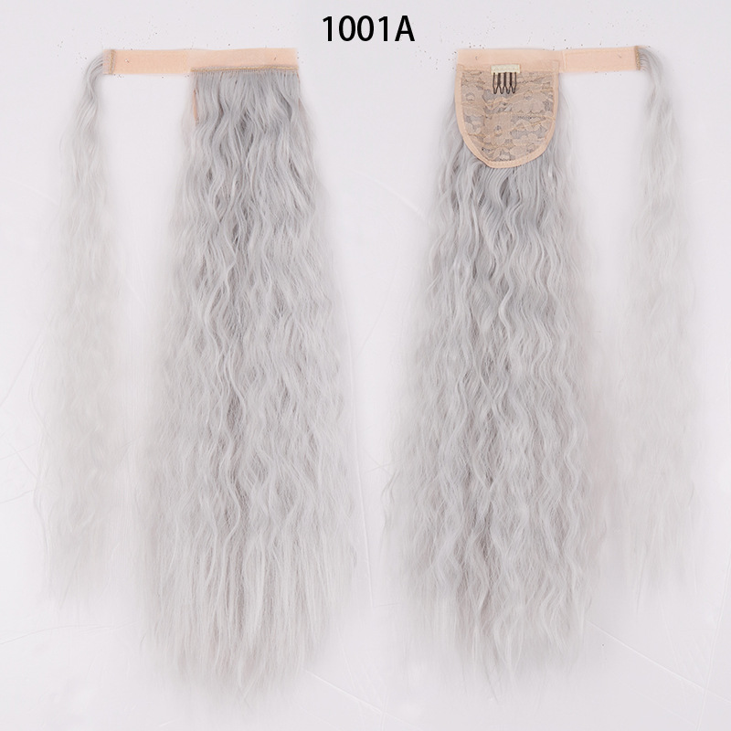 Ponytail Wig Water Wave Velcro Banding Chemical Fiber High Temperature Silk — foto 22