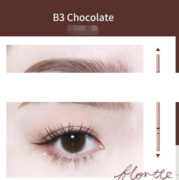 Women's Permanent Non discoloring Double headed Extremely Thin Eyebrow Pencil B3 - Shop at LoveMi