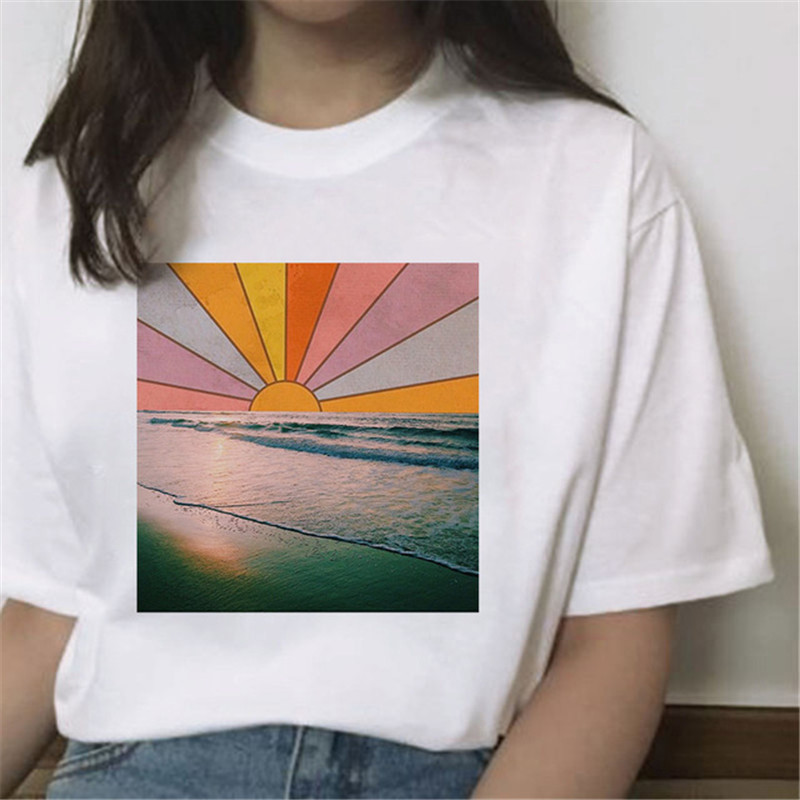 Title 3, Wave sun print couple T-shirt