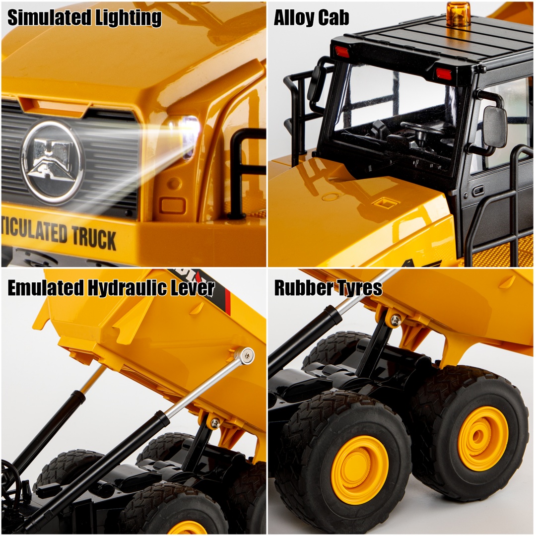 Huina 1553 1-16 Remote Control Dump Truck Toy 6