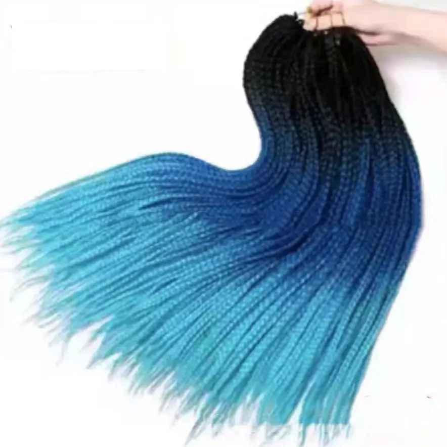 Women's Gradient Color Synthetic Fiber Braided Three