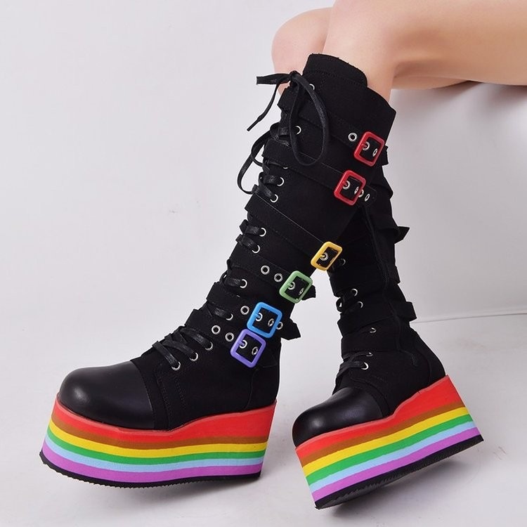 Title 3, High Heel Thick Sole High Boots Children Water ...