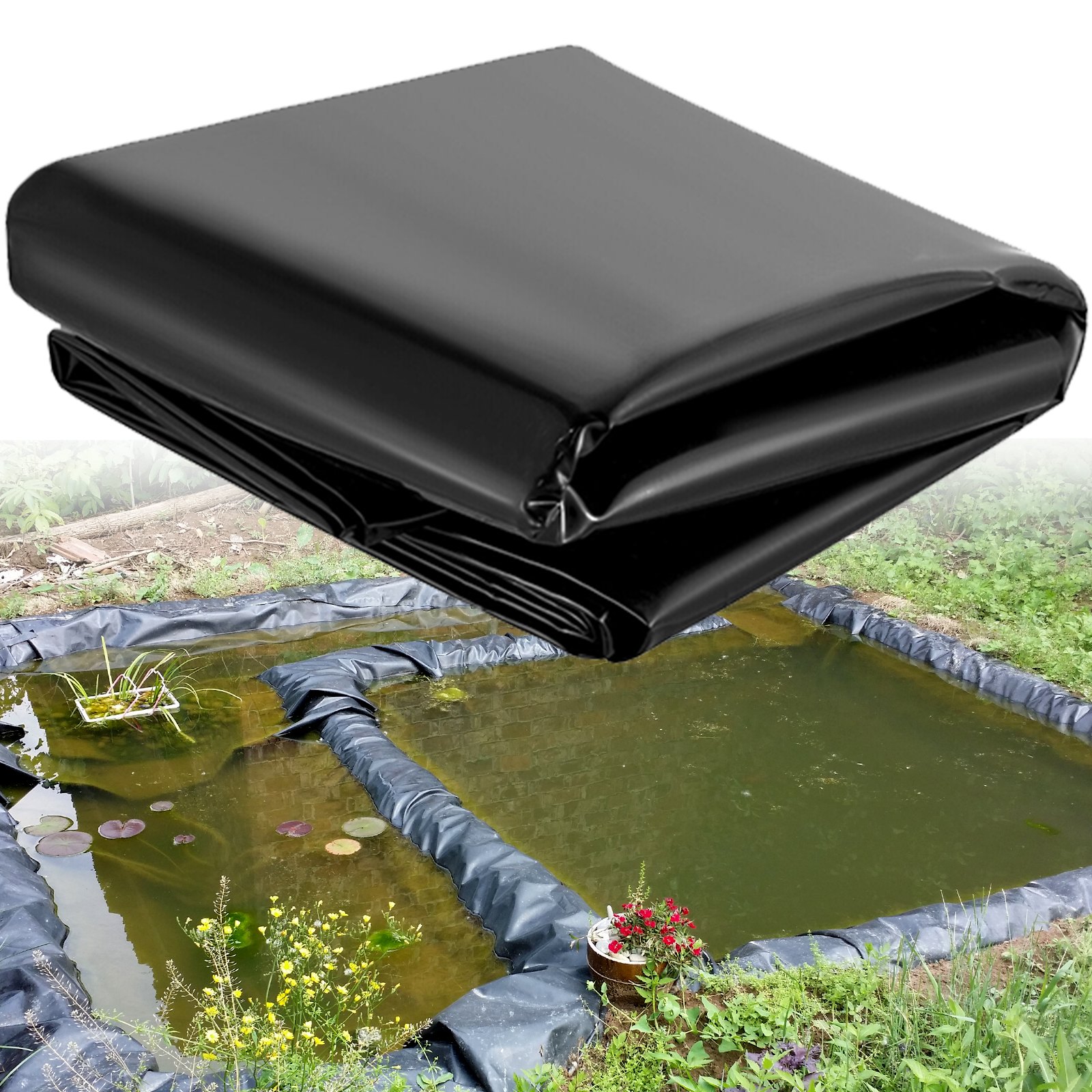 VEVOR LLDPE Pond Liner 15x20 Ft, Pond Liner 20 Mil, Fish Pond Liners For Waterfall, Pond And... thumbnail 1