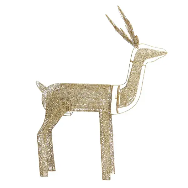 3.6FT Motorized Reindeer With Shaking Head, Outdoor Christmas Decorations With Motor & 120 Warm White LED Lights, For Xmas Outdoor Holiday Indoor Decor Lighted 
