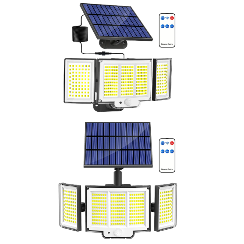 1,2 Pack Solar Lights Outdoor 348 LED Motion Sensor Lights With Remote Control  3 Head Waterproof — foto 19