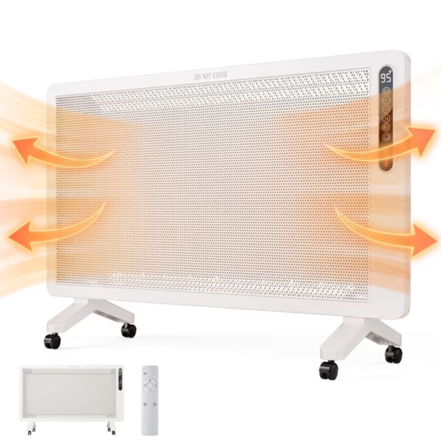 Panel Convection Heater, 1500W, Remote Control, Wall Mount And Freestanding, 25H Timer, Overheat And Tip-Over Protection image 6