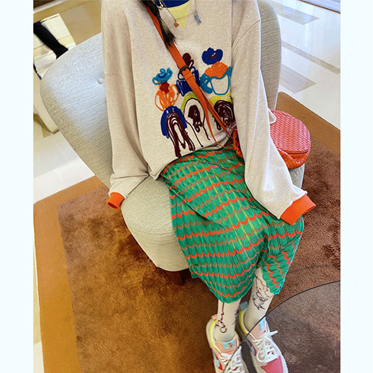 New Women's Round Neck Pullover Cotton Loose Sweater