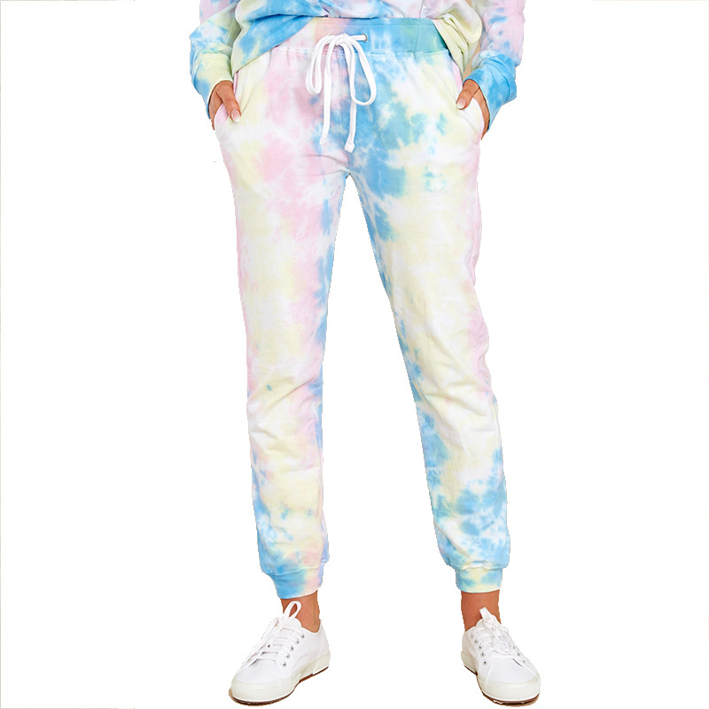 Title 7, Tie-dye casual broek met zakken, ideaal voor ee...