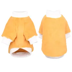 Pet Clothing Warm In Autumn And Winter Casual Dog Cat Clothing Mink Fur Thickened - Yellow - View 1