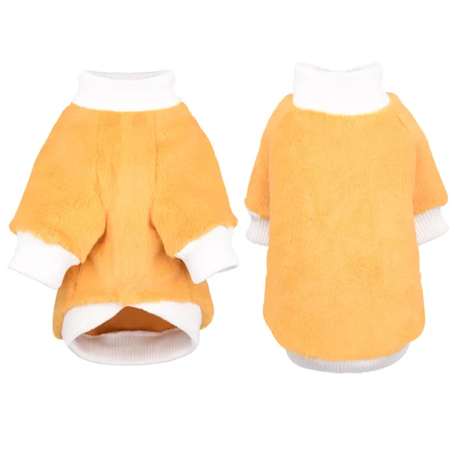 Pet Clothing Warm In Autumn And Winter Casual Dog Cat Clothing Mink Fur Thickened Yellow - Shop at LoveMi