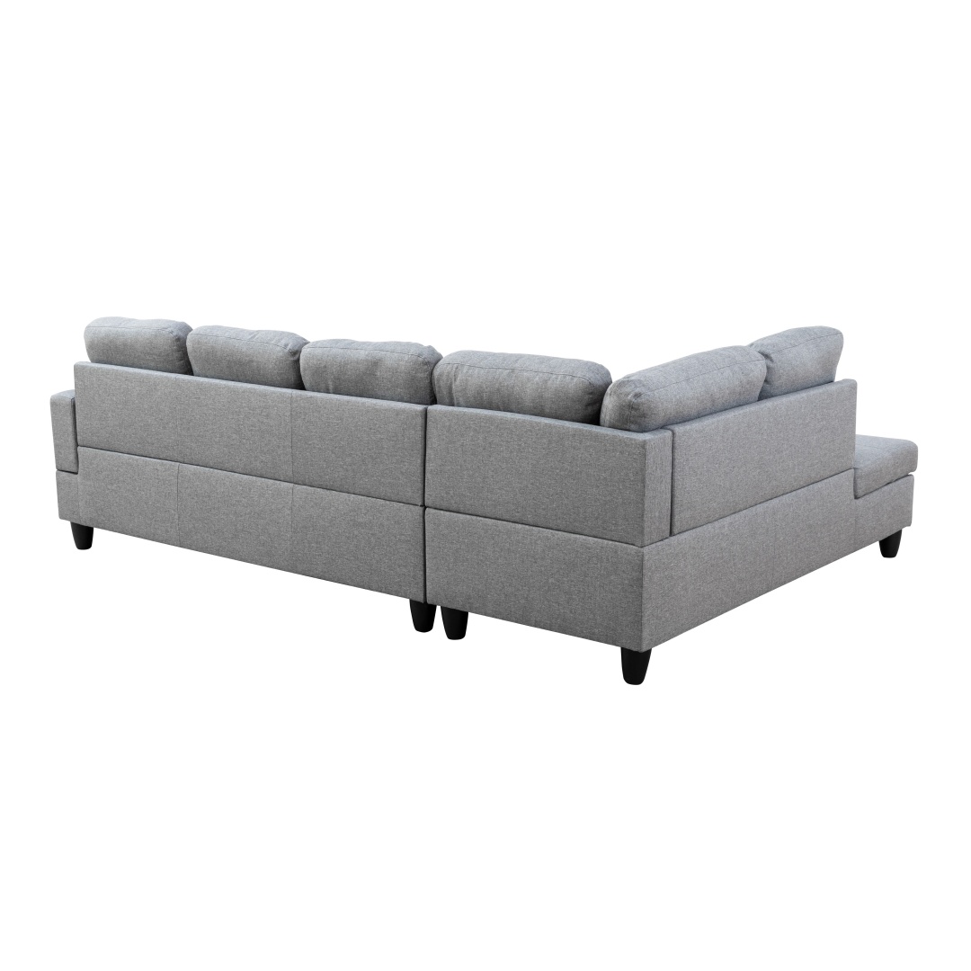 Pickup Only--Grey Linen 3-Piece Couch Living Room Sofa Set
