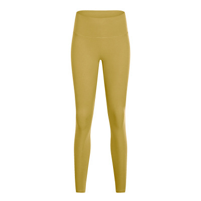 High Waist Hip Lifting Fitness Sports Cropped Trousers Turmeric - Shop at LoveMi