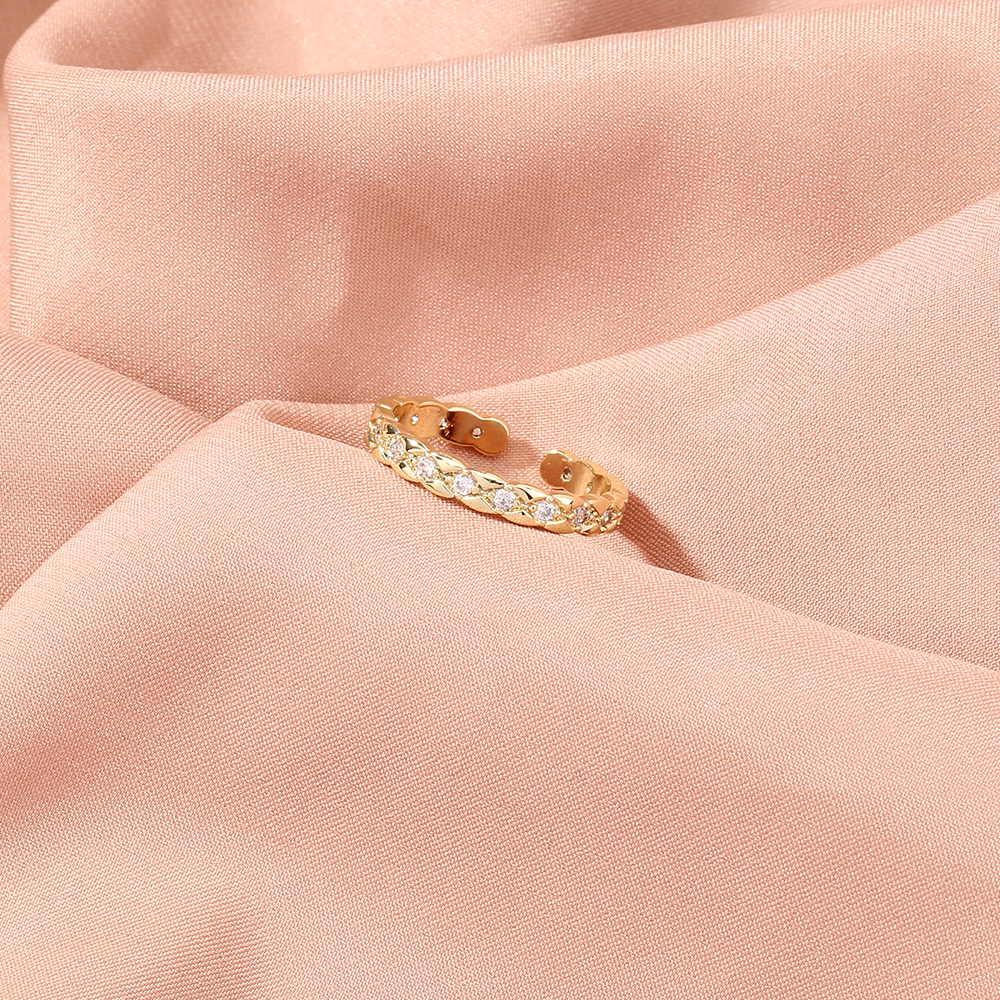 European and American tide copper ring female fashion wild personality cold wind index finger ring adjustable bracelet