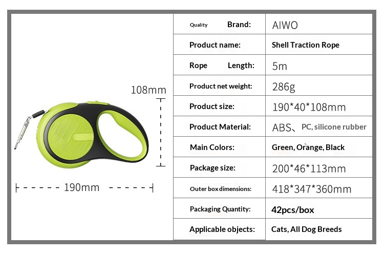 Retractable Dog Leash  Shock-Absorbing Design For Large Dogs  Durable Extendable Leash For Walking detail photo 3