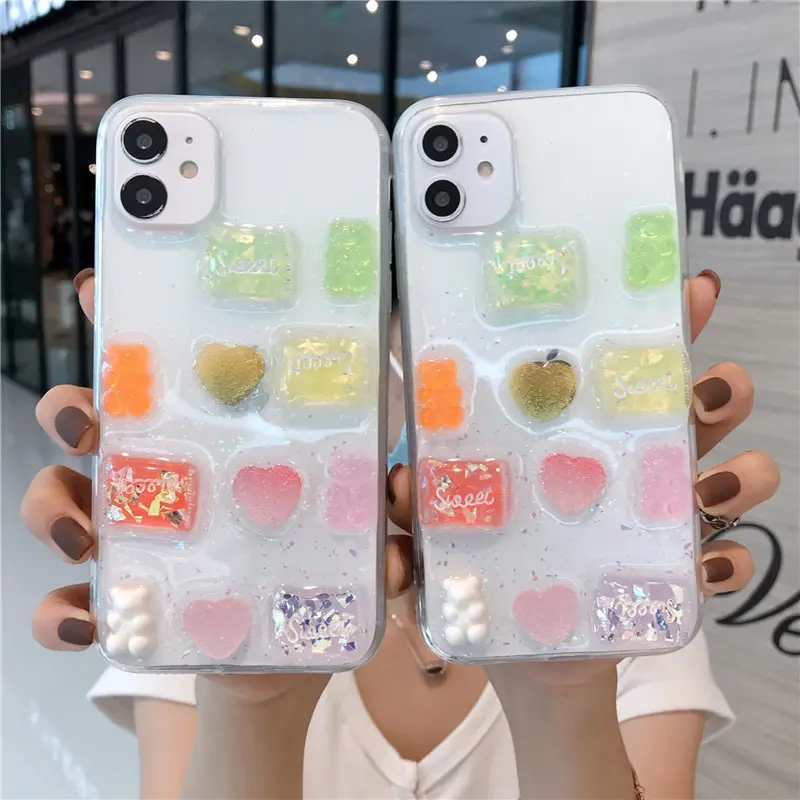 Mobile Phone Glue Candy Transparent Case
