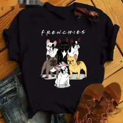 French Card Printing Short-sleeved T-shirt - Picture1 - View 1