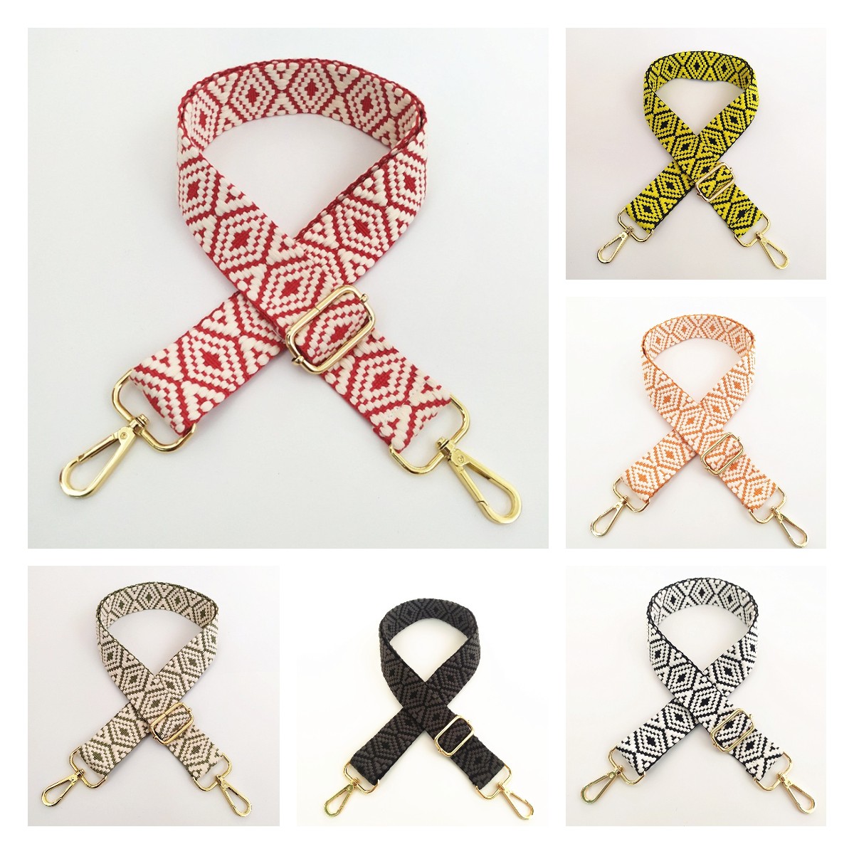Long Strap Embroidery Jacquard Bag Accessory Belt — image 1