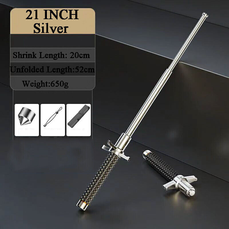 Outdoor Tactical Trekking Poles Retractable Camping Hiking Survival Stick Tools 15