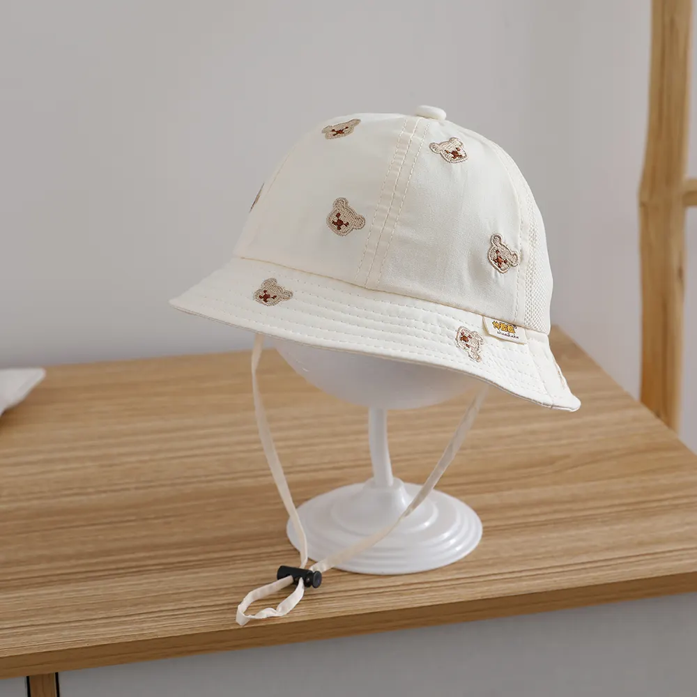 Children's Bear-shaped Embroidered Adjustable Mesh Thin Style