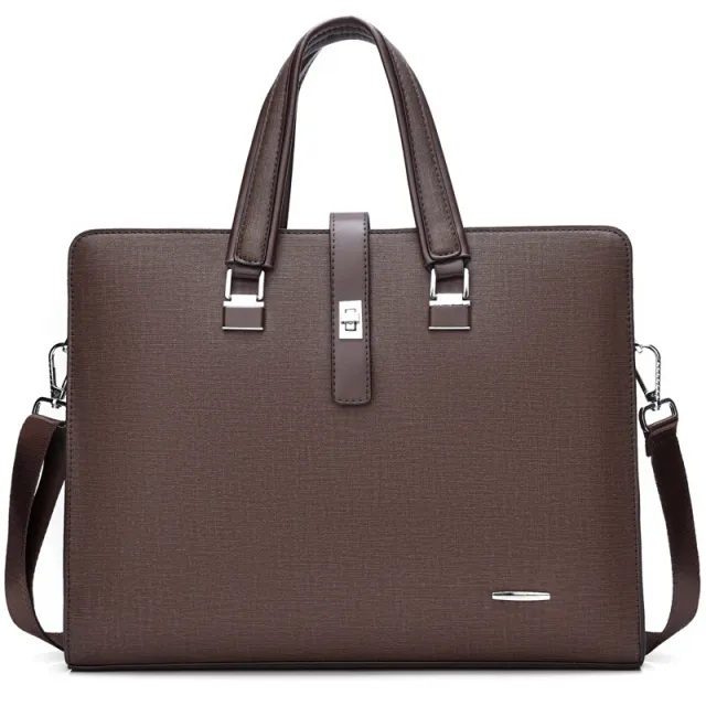New Men's Business Briefcase One Shoulder Messenger Brown - Shop at LoveMi