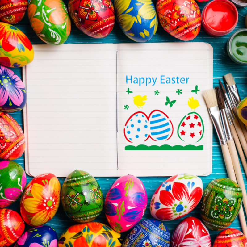 Fashion Easter Hollow Out Drawing Board Template