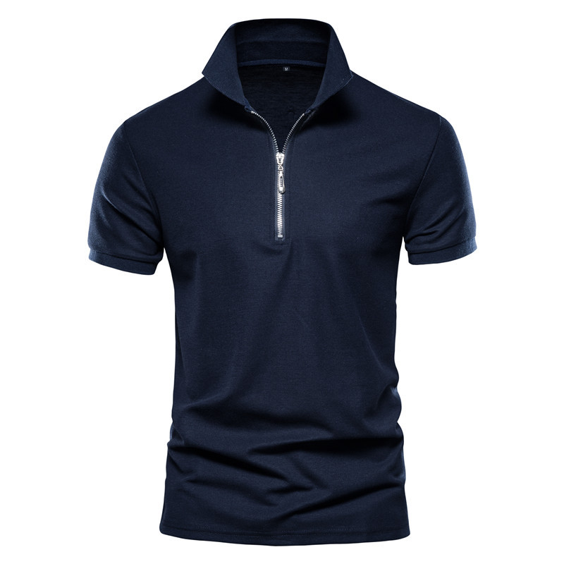 Half Zipper Men's Pullover Short Sleeves