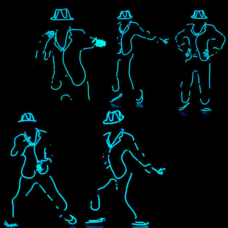 Fluorescent Dance Performance Wear Props LED Shiny Clothes
