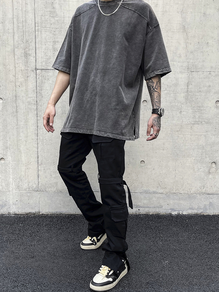 Men's Multi-pocket Buttoned Cargo Trousers