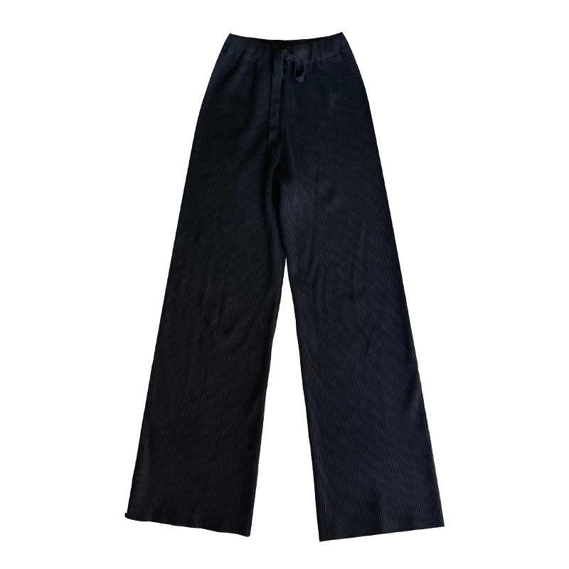 White Straight Leg Knit Pants Women's Autumn And Winter Wide-leg Pants