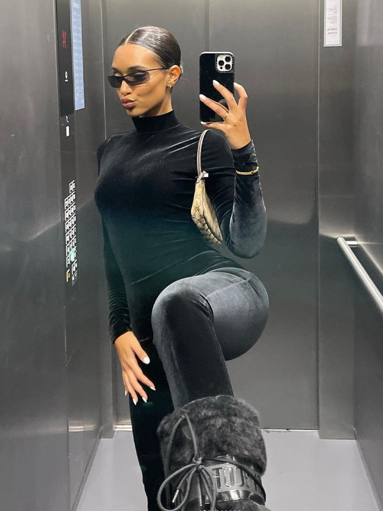 Women’s Fashion Slim High Neck Jumpsuit
